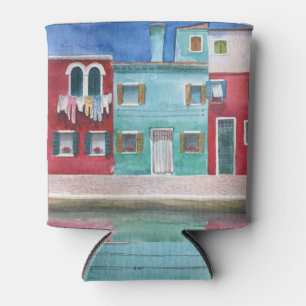 Porta-lata Aquarela Itália: Desenho Mão