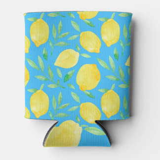 Porta-lata Aquarela Limões de esboços, Design sem costura