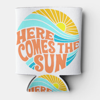 Porta-lata Aqui vem o Sol Tee, Estilo Retro, Estilo Hippie
