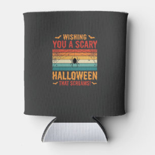 Porta-lata Aranha Assustadora de Halloween Teia Design do Pôr