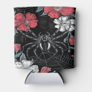 Porta-lata Aranha Romântica Escura Floral