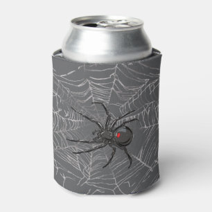 Porta-lata Aranha Viúva Negra e Desenho de Teia de Aranha Art