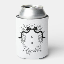 Porta-lata Arco Coquette Crest Monograma Favor de Casamento F