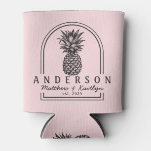 Porta-lata Arco de Casamento Pink Whisper & Black Pineapple &