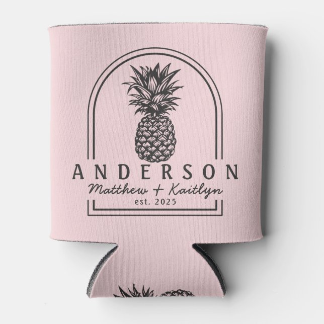 Porta-lata Arco de Casamento Pink Whisper & Black Pineapple & (Frente)