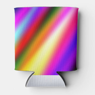 Porta-lata Arco-íris abstrato pastel cor-de-rosa-azul ombre