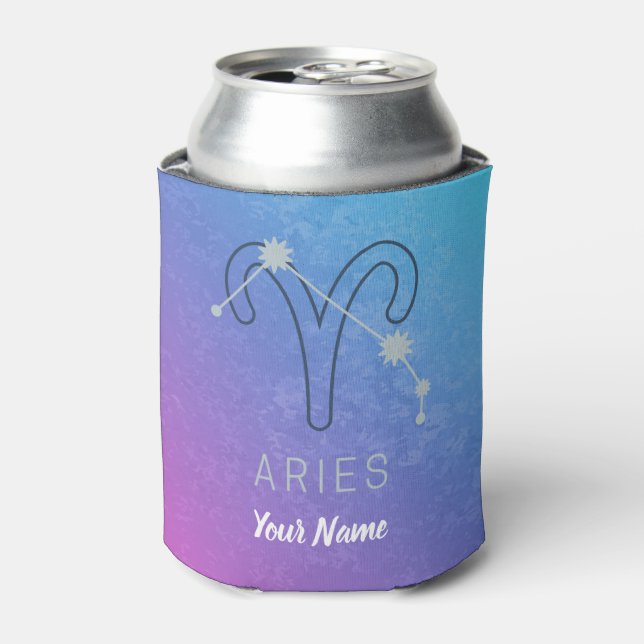 Porta-lata Aries Zodiac - Sinal de Estrela Constelação de Hor (Can Front)