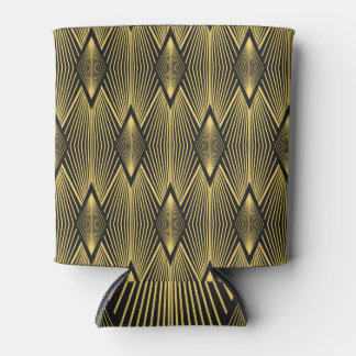Porta-lata Art Deco, abstrato, fundo geométrico.
