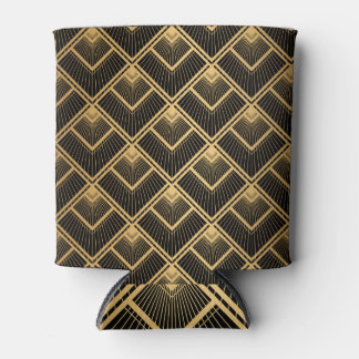 Porta-lata Art Deco Black Dourado: Geométrico