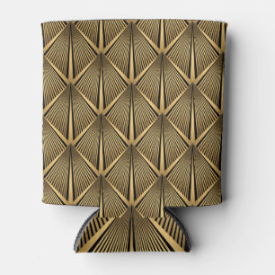 Porta-lata Art Deco Dourado: Padrão De Luxo.