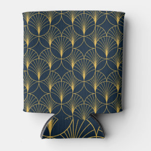 Porta-lata Art Deco Elegance: Fan Motifs