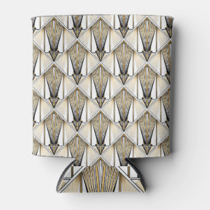 Porta-lata Art Deco, luxo de ouro