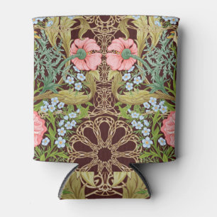 Porta-lata Art Nouveau Style Floral: Padrão Vintage Colorido