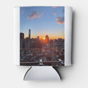 Porta-lata Arte da Vista do Rooftop do Por do Sol do Skyline 