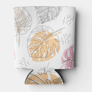 Porta-lata Arte de Desenho de Linha Monstera Exótica