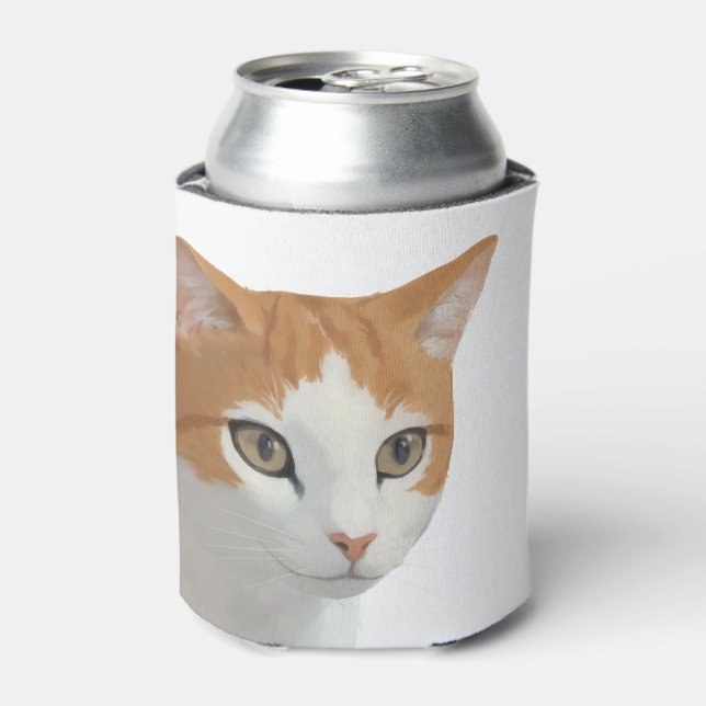 Porta-lata Arte de Gato Ginger Adorável (Can Front)
