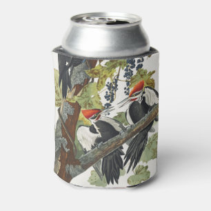 Porta-lata Arte de Pássaro Vintage Audubon Pica-Pau-de-Topo-V