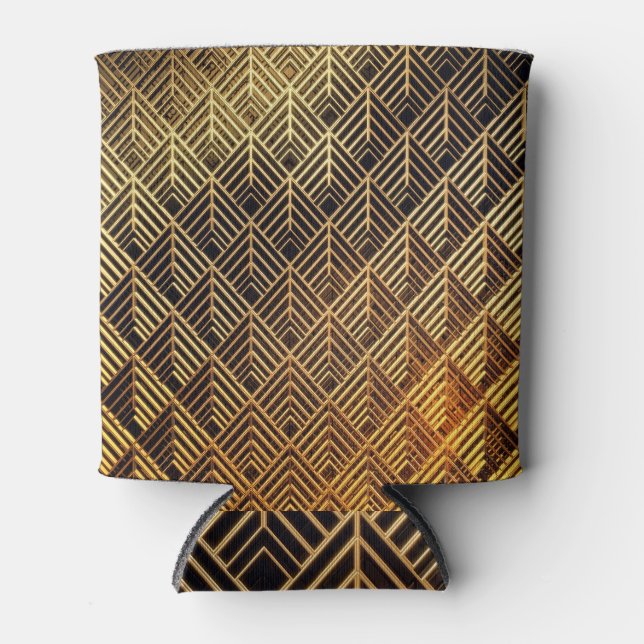 Porta-lata Arte Deco: Fundo de Moda 3D. (Frente)