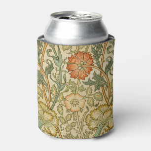 Porta-lata Arte Floral da Borda da Rosa Rosa de William Morri
