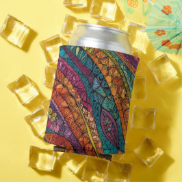 Porta-lata Arte Geométrica em Cores Brilhantes