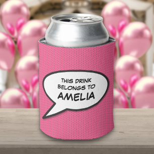 Porta-lata Arte Pop Personalizada Balão de Fala de Quadrinhos