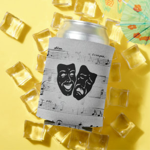 Porta-lata Arte Prateada Une Máscaras de Teatro