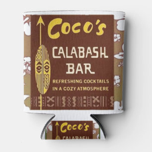 Porta-lata Arte Tiki - Bar Cocos Calabash