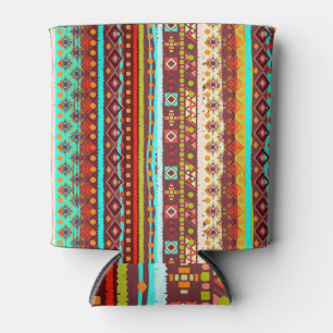 Porta-lata Arte Tribal Boho: Textura De Fundo Sem Olhos