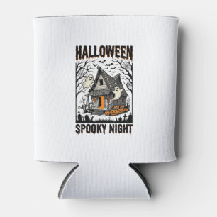 Porta-lata Arte Vintage de Cabine Assombrada de Halloween Noi