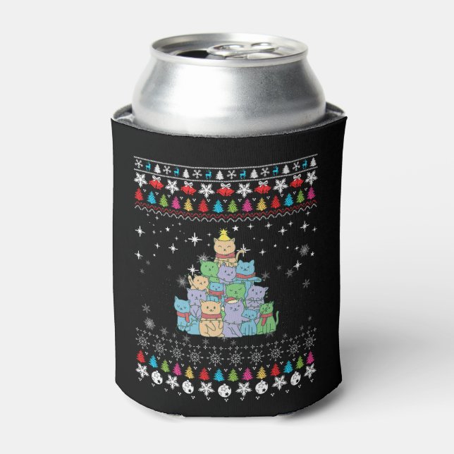 Porta-lata Árvore de Gato de Natal Feia Natal (Can Front)