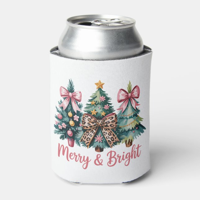 Porta-lata Árvore de Natal Alegre e Brilhante Laço de Leopard (Can Front)