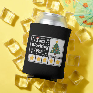 Porta-lata Árvore de Natal de 5 Estrelas Estou Trabalhando Pa
