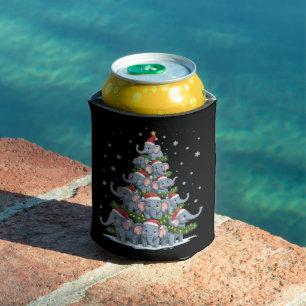 Porta-lata Árvore de Natal Elefante Divertido Fofo Elefante
