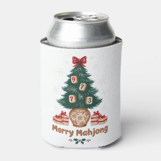Porta-lata Árvore de Natal Merry Mahjong Tiles Laço de Natal