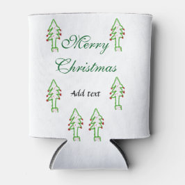 Porta-lata Árvore de Natal verde cereja vermelha alegria Nata