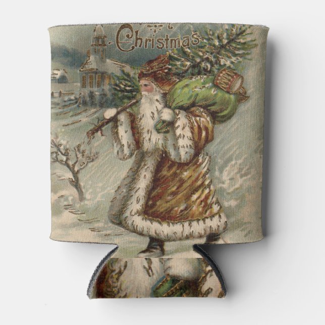 Porta-lata Árvore de Natal Vitoriana Santa Claus (Frente)