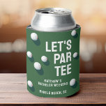 Porta-lata Árvore de Vamos de Golfe do Partido de Bachelor Pe<br><div class="desc">Mantenha suas bebidas frias e os frascos aquecidos com esta "Tee do Par de Vamos" personalizada do Bachelor Party Golfing podem resfriar! Com um legal design de bola isométrica de golfe tipográfico,  é perfeito para um dia divertido no verde. Personalize para a tripulação do noivo!</div>