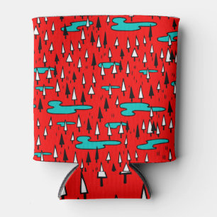 Porta-lata Árvores de mão livre: Padrão de Natal escandinavo.