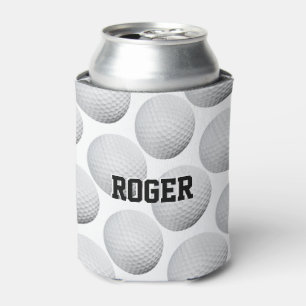 Porta-lata As bolas de golfe modelam o nome do jogador de  
