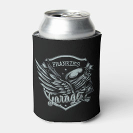 Porta-lata Asas de Caveira de Motociclista Personalizado NAME
