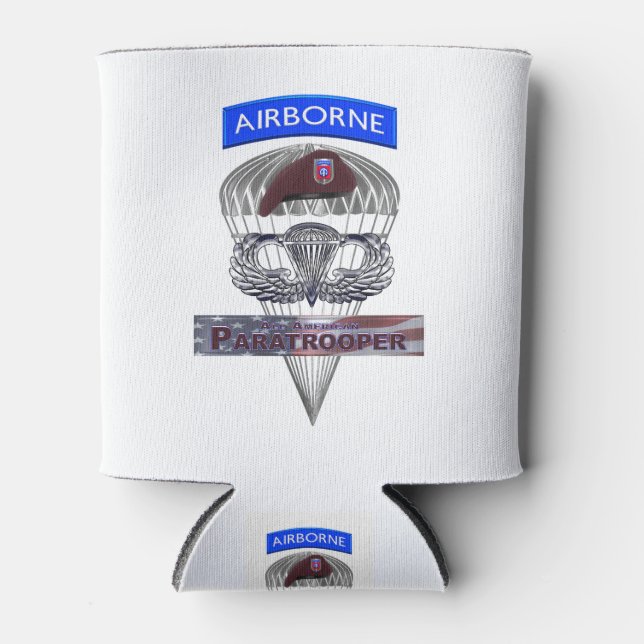 Porta-lata Asas de salto de Paratrooper de Aço com Cabeça de  (Frente)