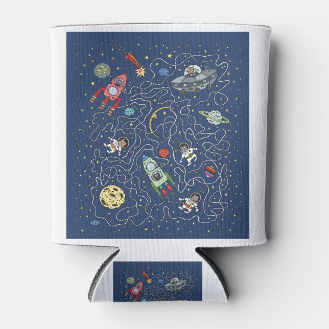 Porta-lata Astronauta do Cat. Rocket Maze Quebra-cabeça Misté (Frente)