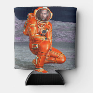 Porta-lata Astronauta Mars Space Explorer no Planeta de Alien