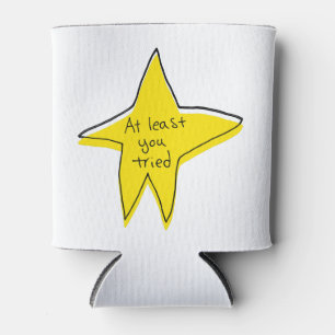 Porta-lata At Least You Tried - Yellow Star