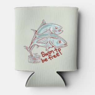 Porta-lata Atum Peixe que escava uma lata