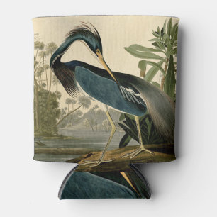 Porta-lata Audubon Garça da Louisiana Pássaros América Arte