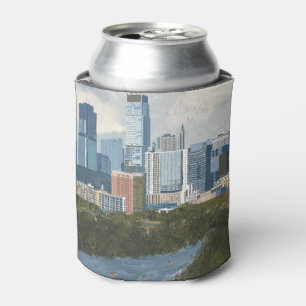Porta-lata Austin Skyline Painted Art Stone Porta copos