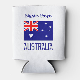 Porta-lata Austrália Bandeira Australiana Azul Personalizado