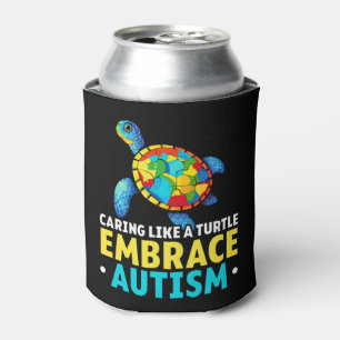Porta-lata Autismo Turtle Autista Quebra-cabeça Autismo Consc