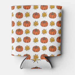 Porta-lata Autumn Leaves: Padrão de Abóbora Desenhado À Mão